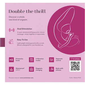Womanizer Blend Clitoral and G-Spot Dual Stimulation Vibrator Buy in Singapore LoveisLove U4Ria