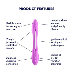 Satisfyer Elastic Joy Flexible Multi-Vibrator Violet love is love buy sex toys in singapore u4ria loveislove