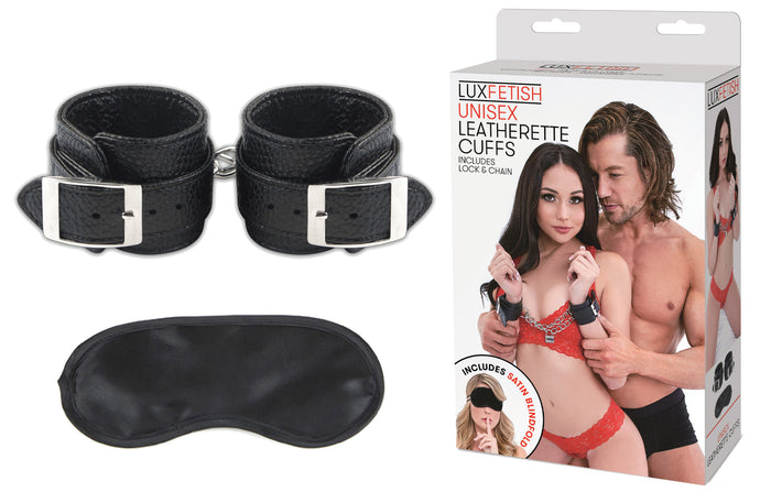 Lux Fetish Unisex Leatherette Cuffs