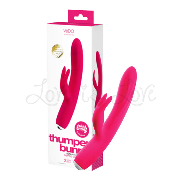 Vedo Thumper Bunny Rechargeable Tapping Dual Vibe Pretty Pink