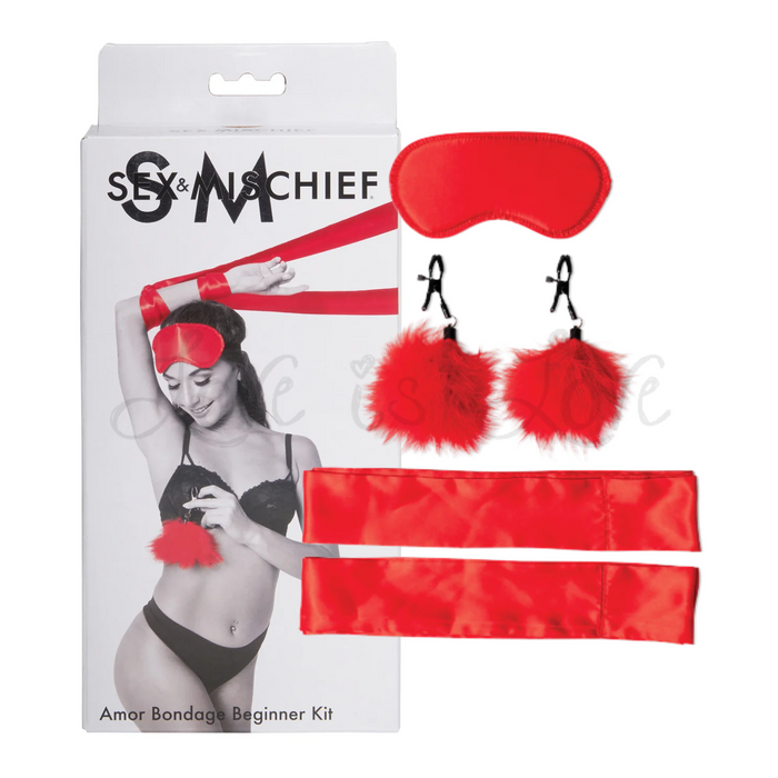 Sex & Mischief Amor Bondage Beginner Kit Red