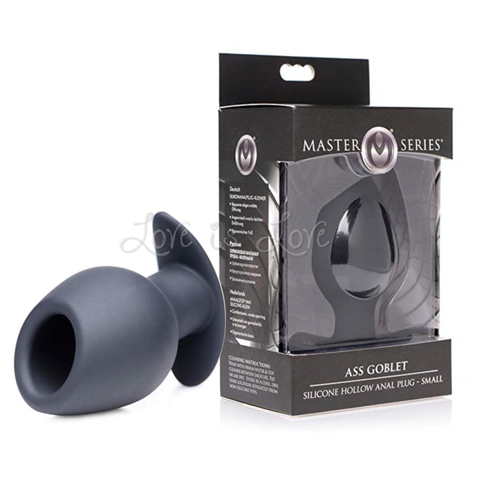 Master Series Ass Goblet Silicone Hollow Anal Plug Small or Large