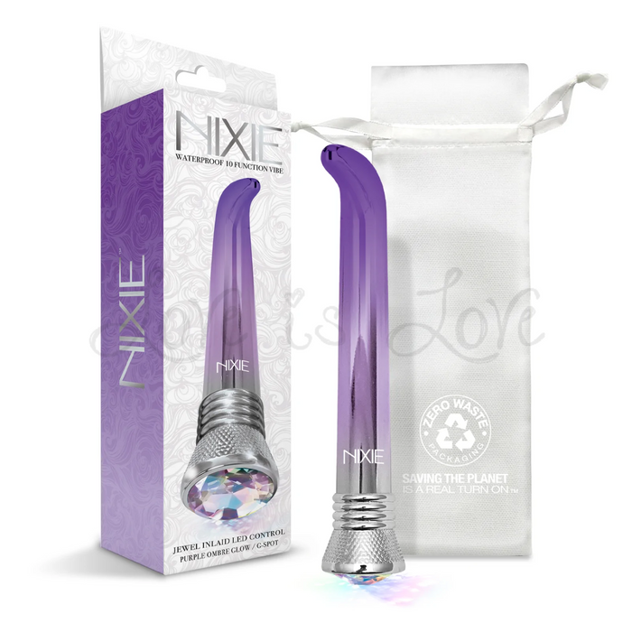 Nixie Jewel Ombre G-Spot Vibrator Glow Purple