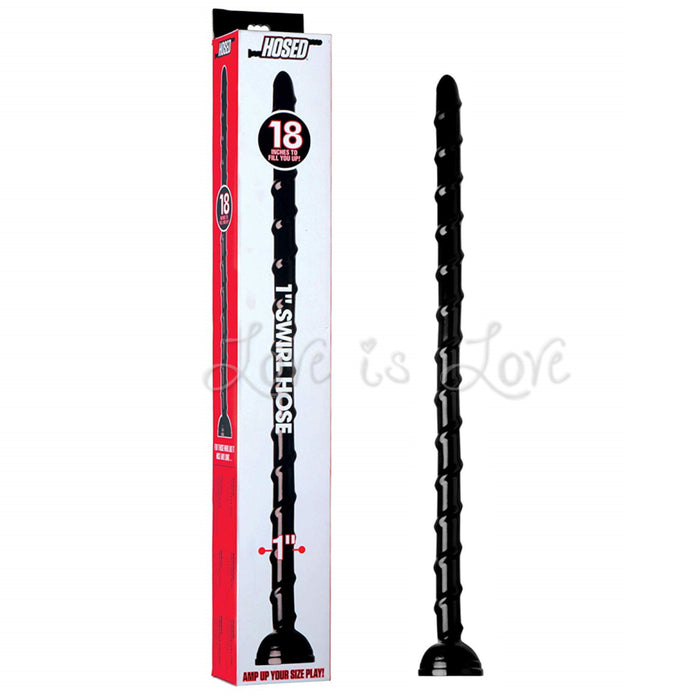 Hosed 18 Inch Swirl Thin Anal Snake (Authorized Retailer)