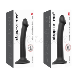 Strap-On-Me Silicone Bendable Dual-Density Dildo Black Buy in Singapore LoveisLove U4ria