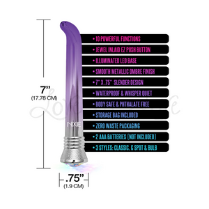 Nixie Jewel Ombre G-Spot Vibrator Glow Purple Buy in Singapore LoveisLove U4ria