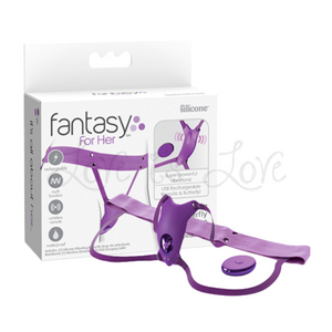 Pipedream Fantasy For Her Ultimate Butterfly Strap-On Remote Control Wearable Vibrator Purple