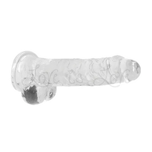 Shots RealRock Crystal Clear Realistic Dildo With Balls and Suction Cup 8 Inch Clear Buy in Singapore Buy in Singapore LoveisLove U4ria
