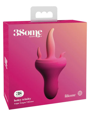 Pipedream 3Some Holey Trinity Triple Tongue Rechargeable Vibrator Silicone Pink