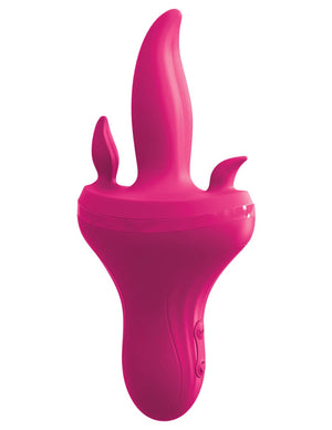 Pipedream 3Some Holey Trinity Triple Tongue Rechargeable Vibrator Silicone Pink