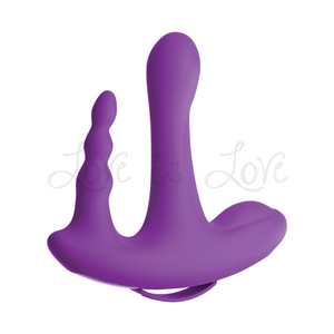 Pipedream 3Some Rock n' Ride Remote-Controlled Dual Motor Silicone Rechargeable Vibrator Purple Buy in Singapore LoveisLove U4ria