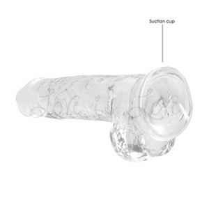 Shots RealRock Crystal Clear Realistic Dildo With Balls and Suction Cup 8 Inch Clear Buy in Singapore Buy in Singapore LoveisLove U4ria