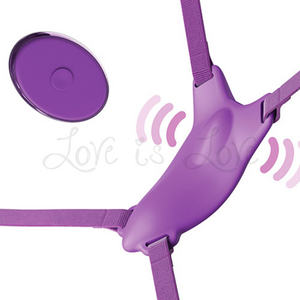 Pipedream Fantasy For Her Ultimate Butterfly Strap-On Remote Control Wearable Vibrator Purple