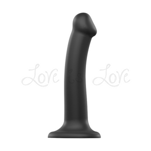 Strap-On-Me Silicone Bendable Dual-Density Dildo Black Buy in Singapore LoveisLove U4ria