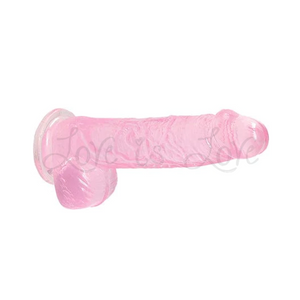 Shots RealRock Crystal Clear Realistic Dildo With Balls and Suction Cup 6 Inch Pink Buy in Singapore LoveisLove U4ria
