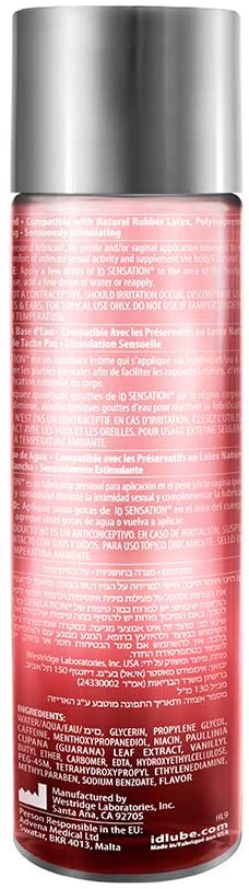 ID Sensation Warming Lubricant 2.2 oz or 4.4 oz or 8.5 oz ( Newly Replenished on Jan 2019) Lubes & Toy Cleaners - Cooling & Warming ID 8.5 FL OZ Buy in Singapore LoveisLove U4Ria