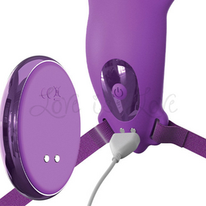 Pipedream Fantasy For Her Ultimate Butterfly Strap-On Remote Control Wearable Vibrator Purple