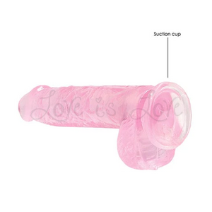 Shots RealRock Crystal Clear Realistic Dildo With Balls and Suction Cup 6 Inch Pink Buy in Singapore LoveisLove U4ria