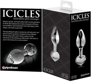 Icicles No. 44 Hand Blown Glass Massager Plug In 3.25 Inch