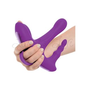Pipedream 3Some Rock n' Ride Remote-Controlled Dual Motor Silicone Rechargeable Vibrator Purple Buy in Singapore LoveisLove U4ria
