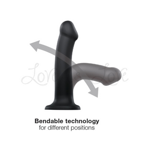 Strap-On-Me Silicone Bendable Dual-Density Dildo Black Buy in Singapore LoveisLove U4ria