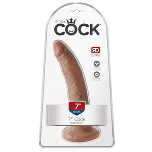 King Cock 7 Inch Cock Flesh or Tan or Black