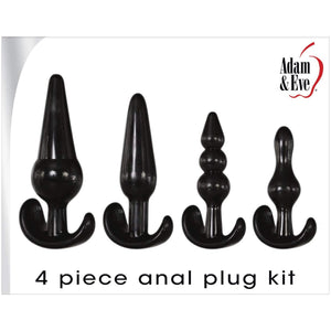 Adam & Eve 4 Piece Anal Plug Kit Black Buy in Singapore LoveisLove U4Ria 