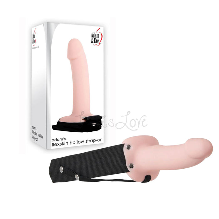 Adam & Eve Adam FlexSkin Silicone Hollow Strap-On