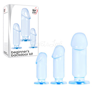 Adam & Eve Jelly Beginner's Backdoor Kit Blue Set of 3 Buy in Singapore LoveisLove U4Ria 