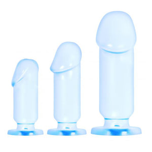Adam & Eve Jelly Beginner's Backdoor Kit Blue Set of 3 Buy in Singapore LoveisLove U4Ria 