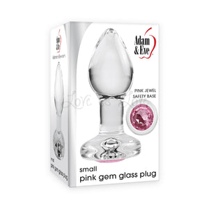 Adam & Eve Pink Gem Glass Plug Small Buy in Singapore LoveisLove U4Ria 