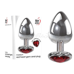 Adam & Eve Red Heart Gem Anal Plug Buy in Singapore LoveisLove U4Ria 