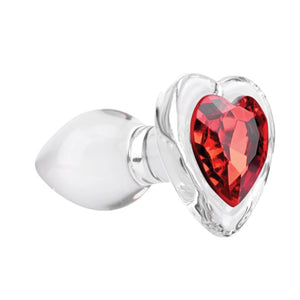 Adam & Eve Red Heart Gem Glass Plug Buy in Singapore LoveisLove U4Ria 