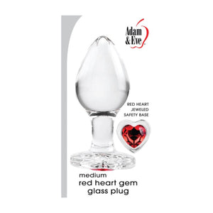Adam & Eve Red Heart Gem Glass Plug Buy in Singapore LoveisLove U4Ria 