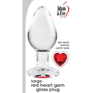 Adam & Eve Red Heart Gem Glass Plug Buy in Singapore LoveisLove U4Ria 