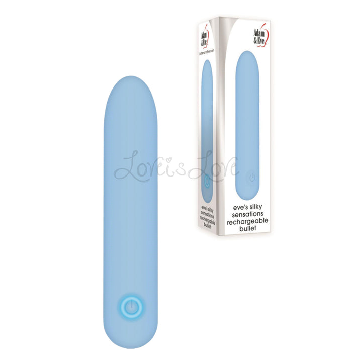 Adam & Eve Silky Sensations Rechargeable Bullet Blue