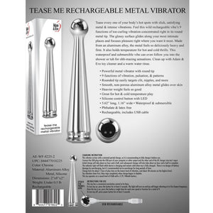 Adam & Eve Tease Me Rechargeable Metal Vibrator Love Is Love Buy In Singapore Sex Toys u4ria