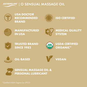 Astroglide O Sensual Massage Oil Lubricant 74 ml / 2.5 fl oz Buy in Singapore LoveisLove U4Ria