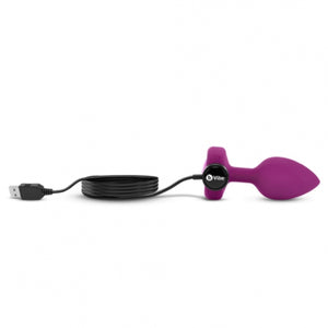 B-Vibe Remote Control Vibrating Jewel Plug Fuchsia S/M buy in Singapore LoveisLove U4ria