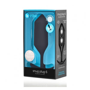 B-Vibe Snug Plug 6 Silicone 515 Grams Weighted Balls Plug Black Buy in Singapore LoveisLove U4Ria 