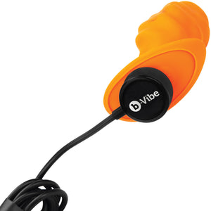 B-Vibe Textured Vibrating Butt Plug Mint Bump or Orange Swirl