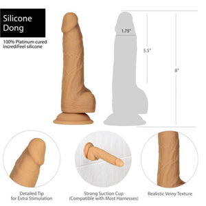 BMS Factory Naked Addiction Silicone Dual Density Dildo With Suction Cup 200 MM Caramel love is love buy sex toys in singapore u4ria loveislove