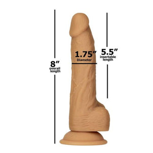 BMS Factory Naked Addiction Silicone Dual Density Dildo With Suction Cup 200 MM Caramel love is love buy sex toys in singapore u4ria loveislove