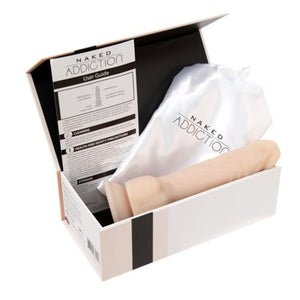 BMS Factory Naked Addiction Silicone Dual Density Dildo With Suction Cup 8 Inch 200 MM Vanilla love is love buy sex toys in singapore u4ria loveislove