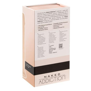 BMS Factory Naked Addiction Silicone Dual Density Dildo With Suction Cup 8 Inch 200 MM Vanilla love is love buy sex toys in singapore u4ria loveislove