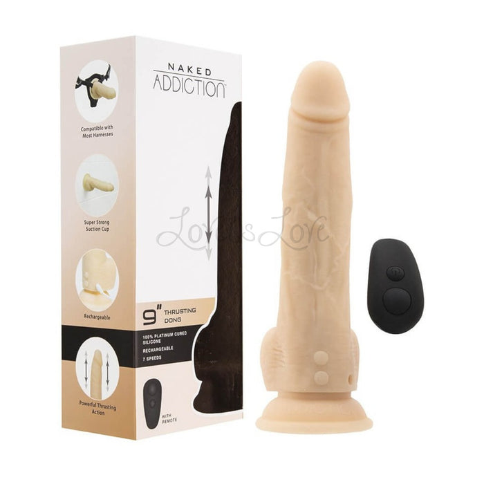 BMS Factory Naked Addiction Thrusting Dong Remote Controlled Vanilla