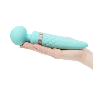 BMS Pillow Talk Sultry Rotating Wand Warming Vibrator Teal Or Pink buy in Singapore Loveislove U4ria