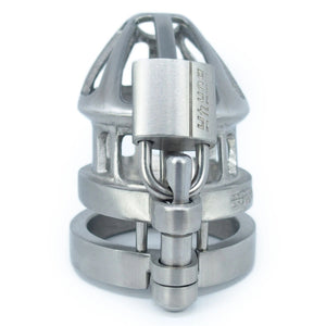 BON4M High Quality Stainless Steel Hinged Chastity Cock Cage Small-Medium Size buy at LoveisLove U4Ria Singapore