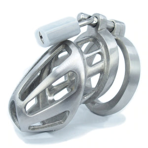 BON4M High Quality Stainless Steel Hinged Chastity Cock Cage Small-Medium Size buy at LoveisLove U4Ria Singapore