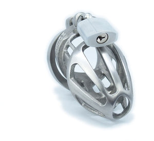 BON4M High Quality Stainless Steel Hinged Chastity Cock Cage Small-Medium Size buy at LoveisLove U4Ria Singapore